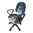 thumbnail image 2 of ZUXONGSY Christmas Snowman Desk Chair Cover 2 Pcs Polyester Rolling Chair Cover Exquisite Chair Protector Easy to Install Backrest Slipcovers Suitable for Most Office Chairs, 2 of 7