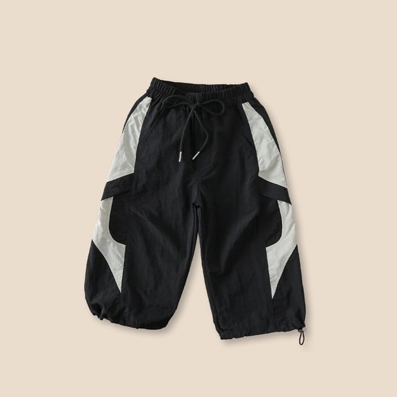Shachafan Boys Casual Jogger Pants Fashion Patchwork Sweatpants For Kids Comfortable Athletic Playwear Comfort Training Pants