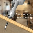 thumbnail image 3 of Square Hole Drill Fixing Bracket, Wear Resistant Squarehole Drill Bit Adapter Universal  for Woodworking Projects, 3 of 7