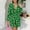 Green, variant on Winter Nightgown Plus Size Printed Home Wear Tie-Waist Robe Women's Casual Outerwear-Friendly Pajamas Comfortable Morning Robe with Prints