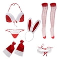 thumbnail image 1 of Conjunto de muñeca de bikini navideño rojo con lencería Bunny Santa para mujer caliente Salvador Bunny Christmas Uniform, 1 of 10