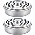thumbnail image 1 of Mosquito Coil Holder Bobina de acero inoxidable Quemador de incienso Mosquito portátil Espiral Holder Box Sandalia Incienso Stick Holder, 2pcs Iron Mosquito Tray Banba XianweiShao 8390605145551, 1 of 1