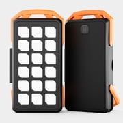 ToughTested 10000mAh Solar Power Bank, Dual Panel Portable Charger, 18W USB-C Fast Charging, LED Light, Rugged Waterproof for iPhone and Android
