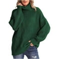 thumbnail image 2 of AOOCHASLIY Sweaters Fall Clothes Fashion Women Long Sleeve Pullove Turtleneck-Neck Casual Sweater Tops, 2 of 5