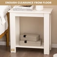 thumbnail image 6 of CHAUKY Narrow End Table, 2-Tier Side Table with Open Storage Shelf, Retro Wood Sofa Table Bedside Tables for Small Spaces, Slim Nightstand for Living Room, Bedroom, Easy Assembly, White, 6 of 19