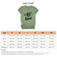 thumbnail image 3 of Camisa con estampado de letras de verano, cuello redondo, manga corta, camiseta holgada informal con letras a la moda para mujer, verde oliva (letra negra) XXXL, 3 of 3