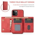 thumbnail image 5 of iPhone 12 Pro Max Wallet Case with Card Holder,Cover for iPhone 12 Pro Max 6.7" 2020, Allytech PU Leather Dustproof Kickstand Double Magnetic Clasp Removable Purse Cover for iPhone 12 Pro Max, Red, 5 of 10