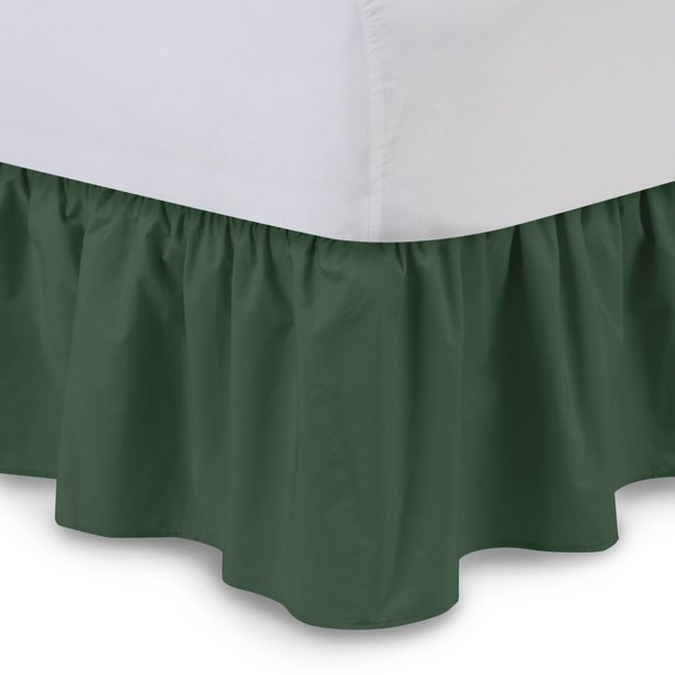 Harmony Lane Cal King Size Ruffled Bed Skirt, 18 Inch Drop ...