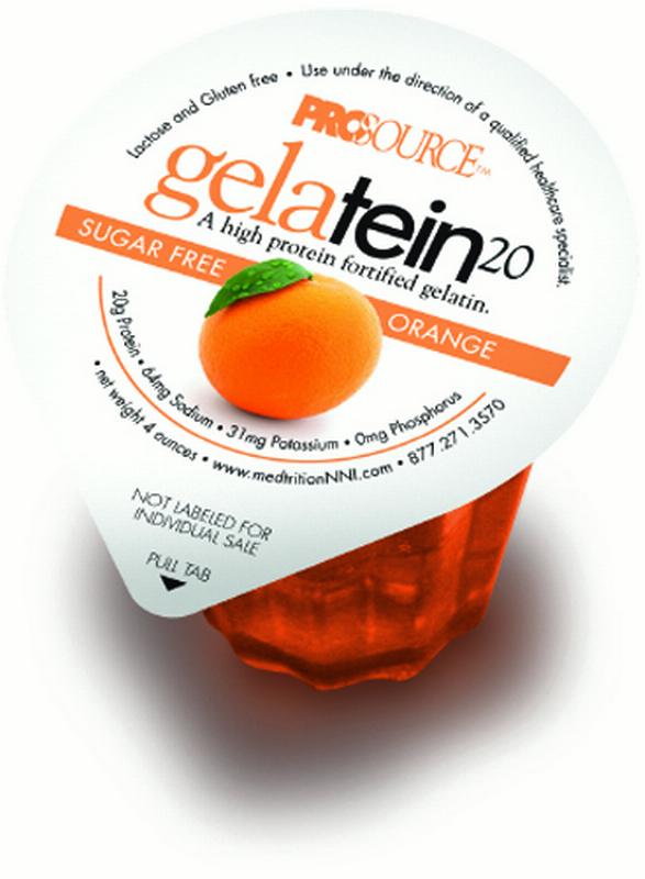 Prosource Gelatein 20 Orange Protein 4 oz Cup, 18Month Shelf Life, 88