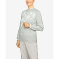 thumbnail image 6 of Alfred Dunner Womens Plus-Size  Comfy Snowflakes Lightweight Sweater, 6 of 6