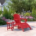 thumbnail image 4 of WestinTrends Dylan Outdoor Adirondack Chair With Ottoman And Side Table 3-Piece Set, Red, 4 of 17
