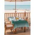 thumbnail image 2 of Outdoor Tablecloth with Umbrella Hole for Patio/Picnic/Party/Camping, Turquoise Ombre Waterproof Table Cloth Rectangle Table Cover Washable, Abstract Modern Art Aesthetics (60"x 84"), 2 of 8