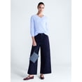 thumbnail image 3 of Free Assembly Women's High Rise Cropped Wide Leg Trousers with Patch Pockets, 24" Inseam, Sizes 0-16, 3 of 6