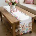 thumbnail image 6 of Easter Rabbit Table Runner 120 Inches Long for Kitchen Dining, Spring Flower Leaf Plant Wild Floral Dresser Scarf Farmhouse, Dining Table Decorations for Wedding/Parties, 13 x 120 In, 6 of 8