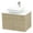 Tan, variant on WindBay Wall Mount Floating Bathroom Vanity Sink Set, White Embossed Texture Vanity, White Flat Stone Countertop Ceramic Sink - 24"