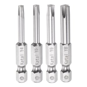 Unique Bargains Y4-Y8 Jeu de tournevis magnétique tripoint Y de type 1/4' Hex Shank 2' Conducteur à vis de longueur