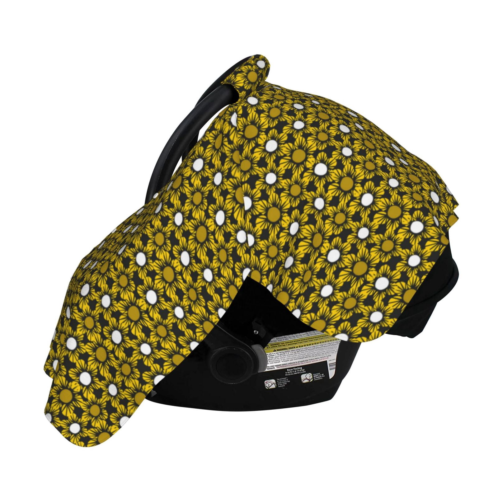 Naloa Sunflowers 2 Baby Car Seat Cover, Breathable Baby Carrier Cover, Multiuse Baby Carrier Cover & Nursing Breastfeeding Cover