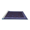 thumbnail image 2 of Ahgly Company Machine Washable Indoor Rectangle Oriental Blue Traditional Area Rugs, 8' x 12', 2 of 4