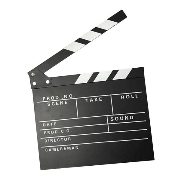 Tablero para claqueta de cine, tablero para claqueta, tablero para claqueta, tablero para pizarra, accesorios para video Inglés negro