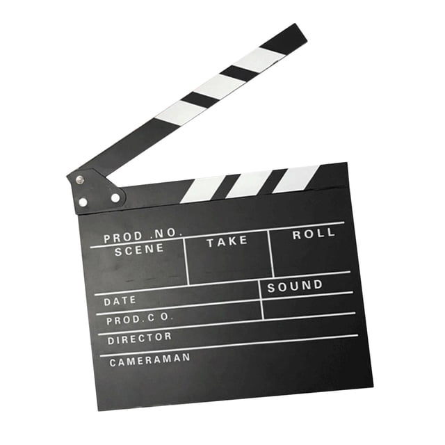 Directores de Cine Tablilla Claqueta Pizarra Claqueta Claqueta Madera Tamaño Compacto Inglés negro