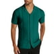 thumbnail image 2 of pstuiky camisetas de hombre, Camisa de punto de manga corta para hombre, cárdigan informal con botones y solapa de manga corta. camisas casuales para hombre xxxl, 2 of 9