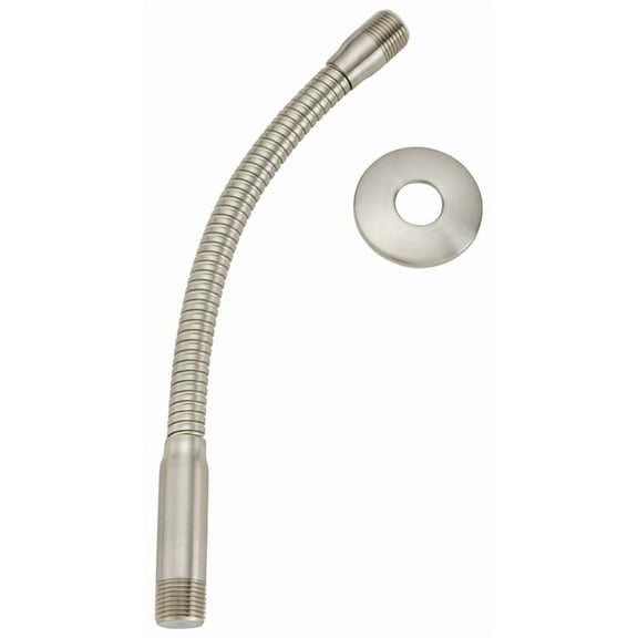 Keeney K780BN Stylewise Flexible Shower Arm with Flange, Brushed Nickel