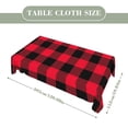 thumbnail image 2 of Classic Lumberjack Plaid Rectangular Tablecloth 60"x120" with Lace Edge, Washable Durable Table Cover for Dining, Indoor Outdoor Home Restaurant Decor, 2 of 5