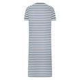 thumbnail image 5 of biudgviw Womens Zipper Robes Striped Short Sleeve Nightgowns Casual Soft Long Bathrobes Side Split Pockets Housecoats S-XXL, 5 of 7