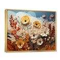 thumbnail image 2 of Designart "Orange Seasonal Flowers Seasonal composition I" Floral Floater Framed Wall Decor, 2 of 7