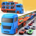 thumbnail image 4 of Big Save,HWRETIE Construction Vehicles Clearance,Alloy Storage Container Engineering Truck Deformation Truck Children Transport Folding Track Ejection Car Toy,S, 4 of 9