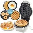 thumbnail image 1 of CucinaPro Wafflera Eléctrica Estación de Desayuno 3 en 1, Plancha Antiadherente, Plateada, 1 of 5