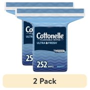 (2 pack) Cottonelle Ultra Fresh Flushable Wet Wipes, 1 Resealable Bag