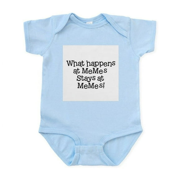 CafePress - What Happens At Memes Infant Bodysuit - Baby Light Bodysuit, Size Newborn - 24 Months