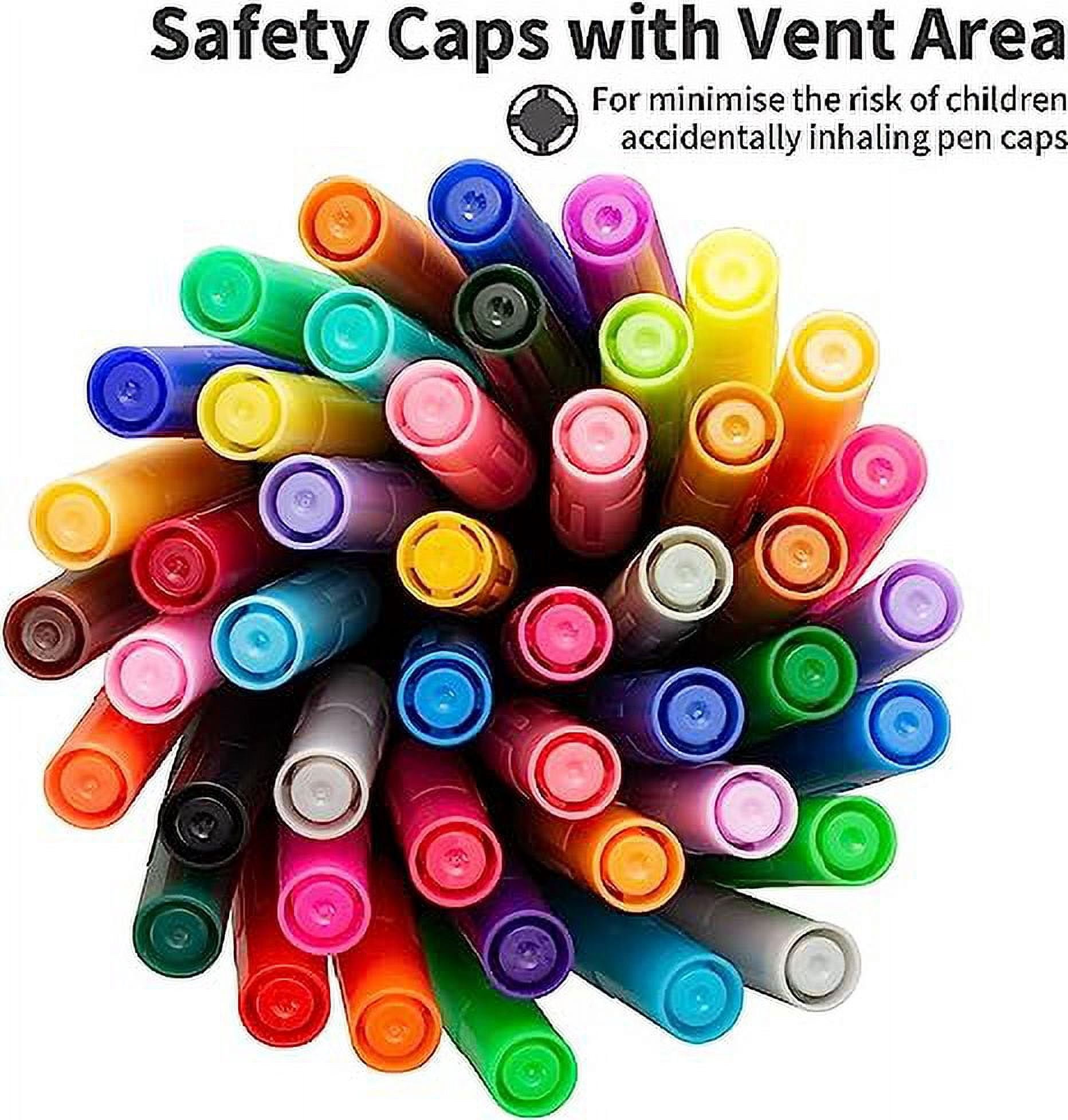 Nvzi Dual Tip Brush pen, Watercolor Pen Set, 100 Color Double Ended Painting Pen, Fine line art Marker pen, Water Based Highlighter, Used for Outline, Drawing, Calligraphy and Coloring Books.
