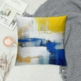thumbnail image 2 of Wuche  Blue and Yellow Abstract Art Pillow Cover, Modern Gray Home Decorative Throw Pillows Covers Cushion Cover for Bedroom Sofa Living Room, 2 of 5