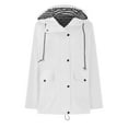 thumbnail image 4 of Women's 3 In 1 Waterproof Windbreaker Convertible Hiking Jacket Breathable Outdoor Shell With Striped Lining, 4 of 8