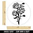 thumbnail image 2 of Bundle of Wild Roses Self-Inking Rubber Stamp Ink Stamper - Orange Ink - Medium 1 Inch, 2 of 7