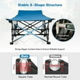 thumbnail image 5 of Spaco Wide Foldable Camping Cot with Carry Bag-Blue, Compact Camping Cot Backpacking Ultralight Folding Lightweight Cot Easy Set Up Heavy Duty, 5 of 8