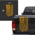 thumbnail image 2 of Veteran Army Retired Distressed American USA US Flag Truck Tailgate Vinyl Decal Compatible with most Pickup Trucks - U.S. Army Sticker USAF USMC US Navy Decal (11" x 20", Golden Yellow), 2 of 8
