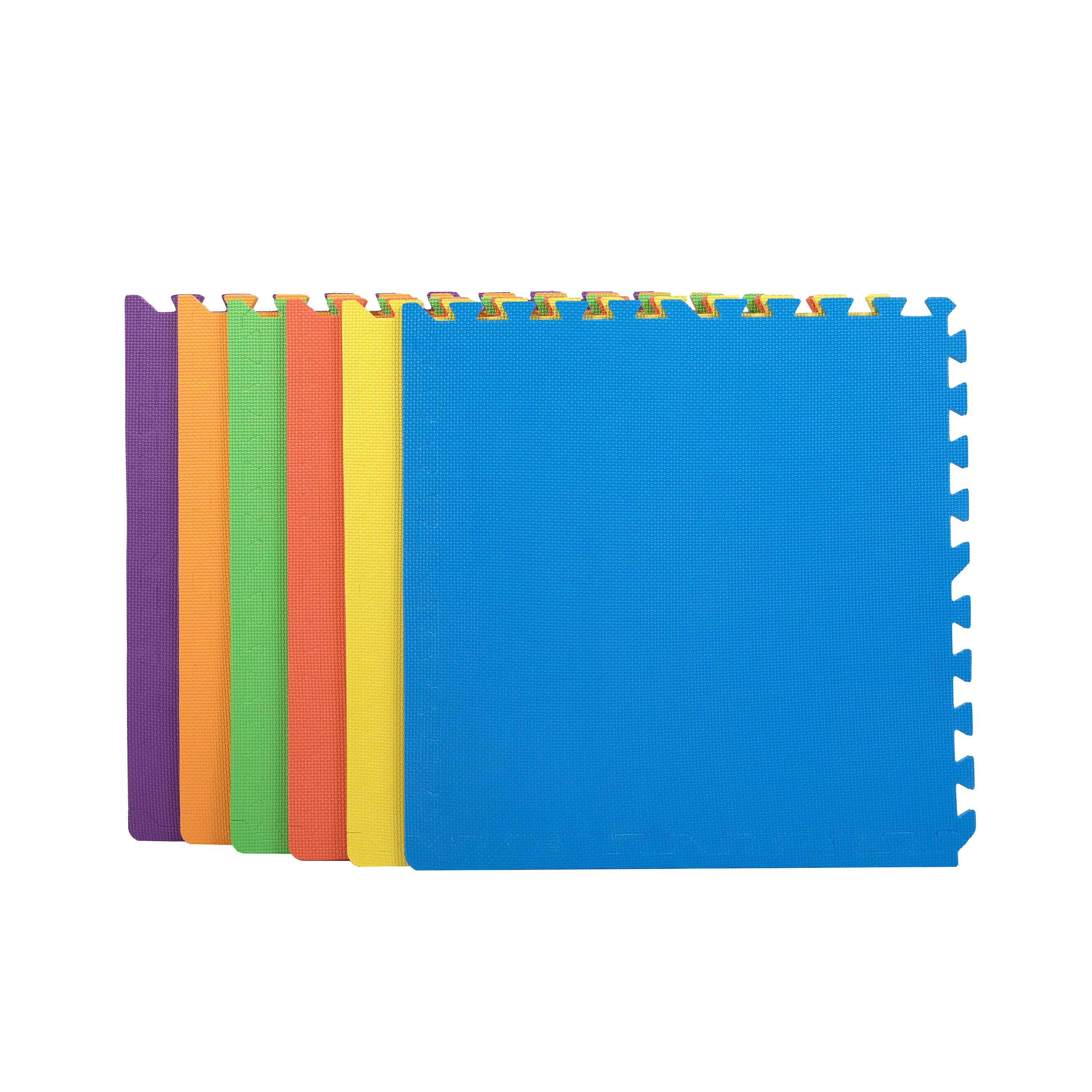 FlooringInc Rainbow Colored Foam Tile Playmats 2ft x 2ft Children's Portable Soft Flooring, 6 Tile Pack - image 5 of 7