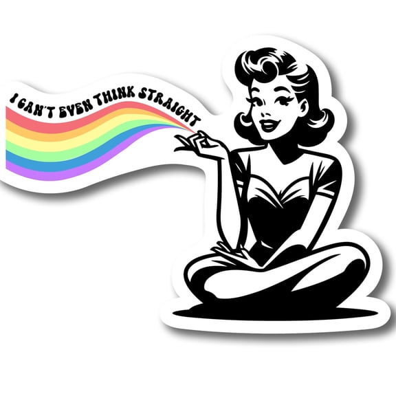 Magnet Me Up I Can't Even Think Straight Car Magnet Decal, 5x6 in, Funny Magnet
