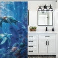 thumbnail image 5 of Nautical Sea Turtles Shower Curtain for Bathroom Fabric Waterproof Shower Curtain with 12 Plastic Hooks for Home Hotel Bath Decor 72 X 72 Inches, 5 of 6