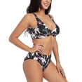 thumbnail image 2 of Wukai Cute Poodle Dog Women's Bikini Set Two Piece,wimsuit High Waisted V Neck Twist Front Adjustable Spaghetti Straps Bathing Suit-XX-Large, 2 of 7