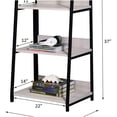 thumbnail image 2 of Wendral Leaning Ladder Bookshelf with Metal Frame and Wood Shelves in Black and Natural Finish, 2 of 5