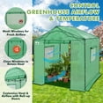 thumbnail image 4 of EAGLE PEAK 8x8 FT Portable Walk-in Greenhouse, Pop up Outdoor Green House with Power Access Openings, Green, 4 of 10