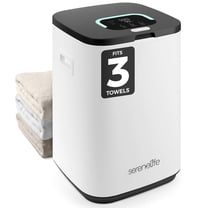 SereneLife SLTLWSQ83 Bucket-23L Capacity Hot Warmer with Timer Function, Fits Up to Two Oversized Towels for Bathroom Black