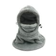 thumbnail image 2 of QATAINLAV Kids Ski Mask Balaclava for Boys Girls Winter Warm Fleece Face Mask Hat Toddler Snow Sherpa Hood Neck Scarf, Gray, 5-12Years, 2 of 6
