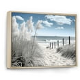 thumbnail image 2 of Designart "Dreams Path Beach Seascape II" Nautical & Beach Floater Framed Canvas Print, 2 of 7