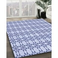 thumbnail image 3 of Ahgly Company Machine Washable Indoor Square Transitional Heavenly Blue Area Rugs, 8' Square, 3 of 7