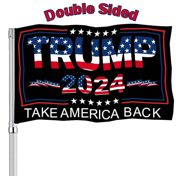 WEISIPU Double-Sided Trump 2024 Flag - Take America Back - 3x5 Feet Indoor Outdoor Decoration Banner